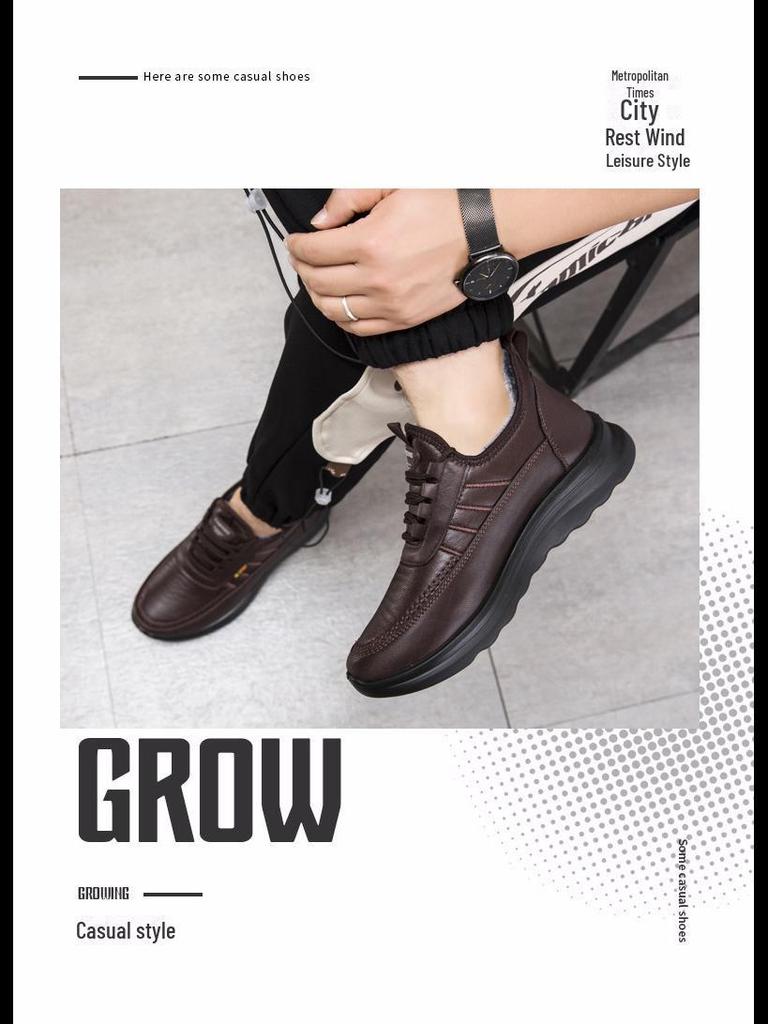 Warm, Non-Slip Waterproof Velvet-Lined Winter Cotton Shoes for Middle-Aged and Elderly Men and Women