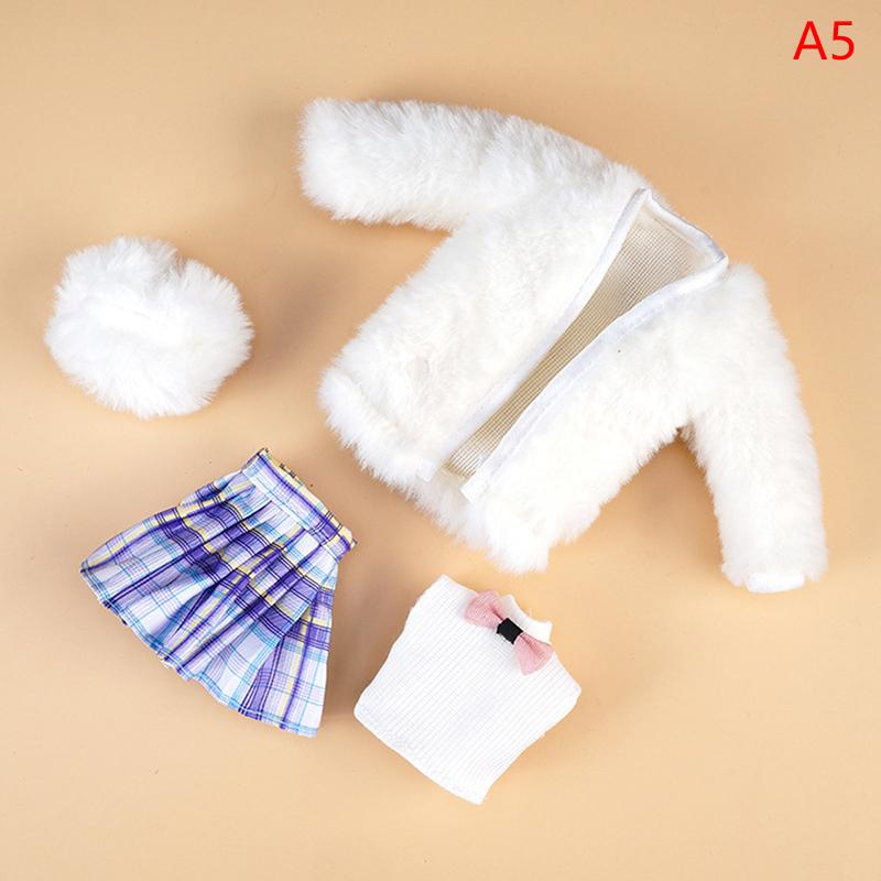 

4 шт./компл., 30 см, кукольный костюм, нарядные аксессуары, плюшевое пальто и костюм с юбкой