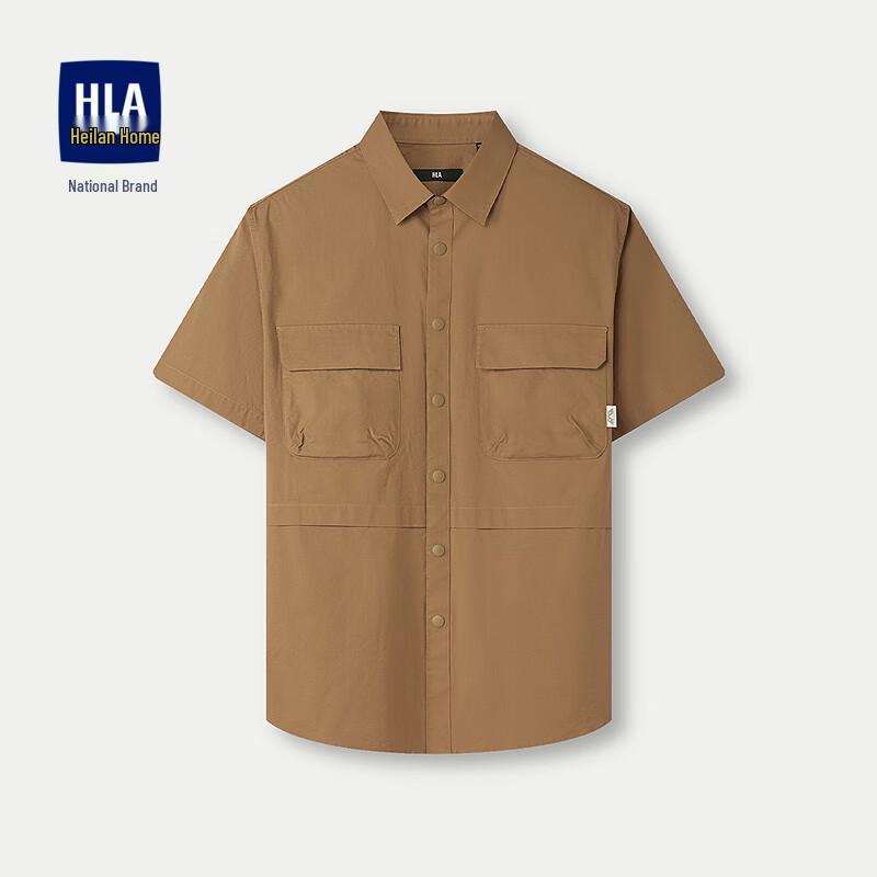 Мужская полосатая рубашка с коротким рукавом HLA 180/100A