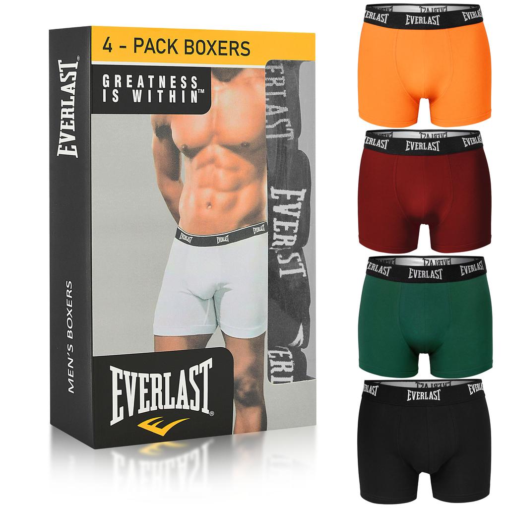 EVERLAST Herren Boxershorts Ev004 Mix Farbe Baumwolle 4 Stück