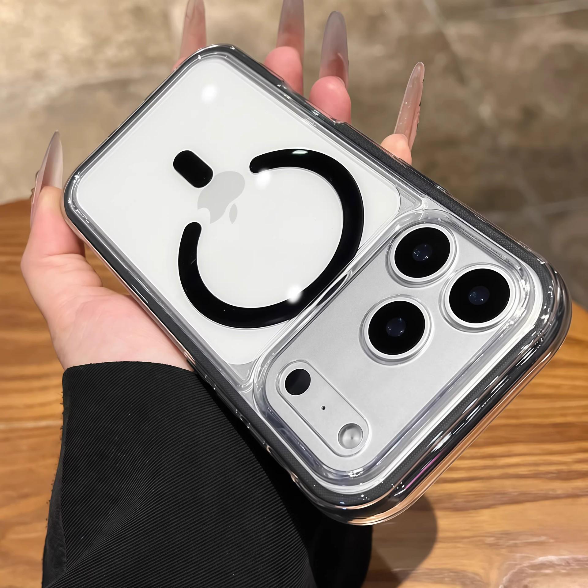 

Apple 17 Pro Max Magnetic Airbag Anti-Drop Transparent Soft Case for iPhone 16. iPhone 12 Pro Max