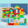 Wooden Geometry Blocks For Children 50piece Stackable Educational Toy For Preschoolers