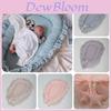 Cozy Cotton Lace Newborn Baby Lounger Portable Crib Bed In Pink Beige Gray Teal