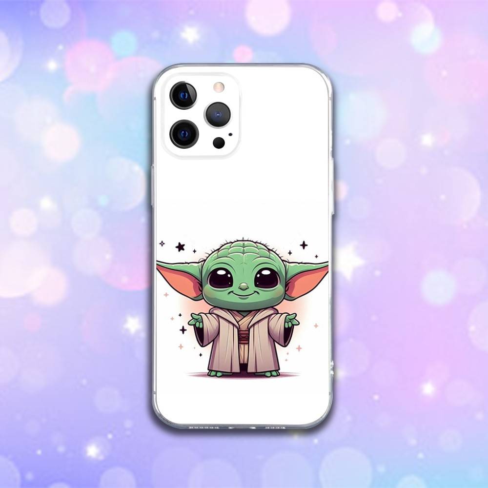 

Baby Y-Yoda Phone Case For iPhone 16e,16,15,14,13,12,11 Plus,Pro,Max,XR,XS,X,Plus,SE,Mini Transparent Soft Cover iPhone15