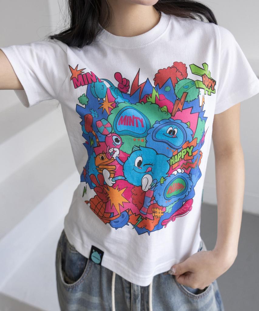 Ejeuaiwon Happy Minty Slim Fit Short Sleeve T-Shirt
