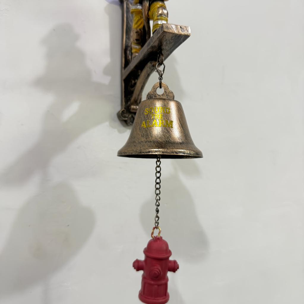 Firefighter Tribute Decorative Doorbell, Resin Wall Hanging Ornament, Indoor And Outdoor Universal Home Decoration, Memorial Gift For Firefighters