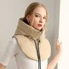 Drawstring Scarf Balaclava Hat Ultralight Coat Short Tank Top Fake High Collars  Women's
