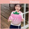 Neutral Cute Gender Kids Backpack In Strawberry Shape Breathable Material Oxford