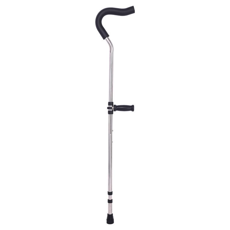 Retractable Adjustable F-Type Stainless Steel Arm/Elbow Crutch for Adults & Children