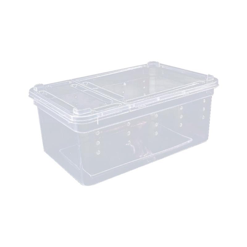 Spacious Reptiles Habitat Housing Container with Slide Out Fece Layer Waste Collection Drawer