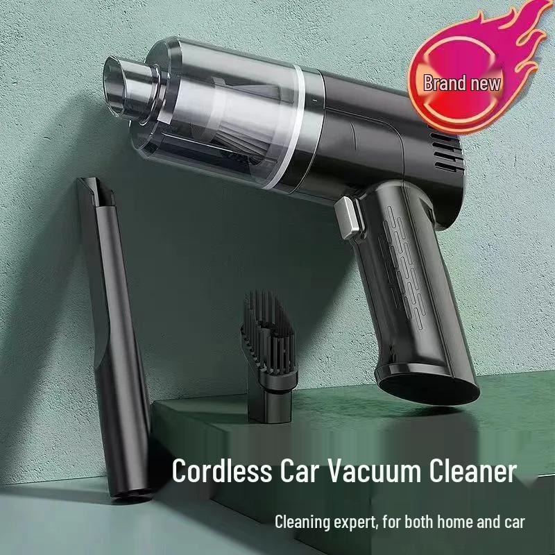 Rechargeable Dual-Purpose Vacuum & Blower: Handheld Cleaner for Home, Car, Desktop, Wardrobe & Hair Drying Tasks.
