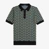 Fred Perry [sharp] Glitch Checkerboard Knit Shirt  R70  Afpm2336514 R70