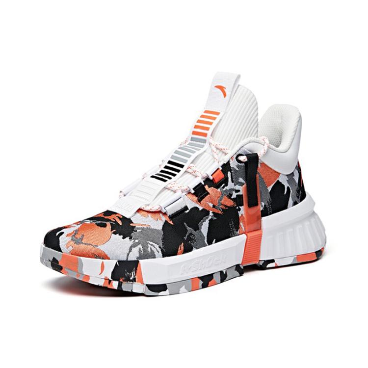 Anta Advanced Player Collection Synthetic Leather Cushioning Slip Resistant Abrasion Resistant Mid top Basketball Shoes 112011622-4