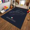 Monza Race Track Design Area Rug Suitable for use as an anti-slip game mat for living room and bedroom sofas