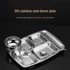 Plateau Repas Divisé en Acier Inoxydable 304 Zhiyuan pour Hommes