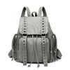 Zaino Designer Rivettato in Morbida Pelle per Donna Semplice ad Alta Capacità Borsa Scolastica Zaino da Viaggio