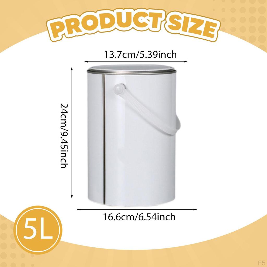 Empty Paint Can Metal Multifunctional Rustproof Iron with Lid Storage Container for Home