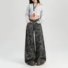 American High-Waist Camo Wide-Leg Pants - Trendy, Slimming & Casual