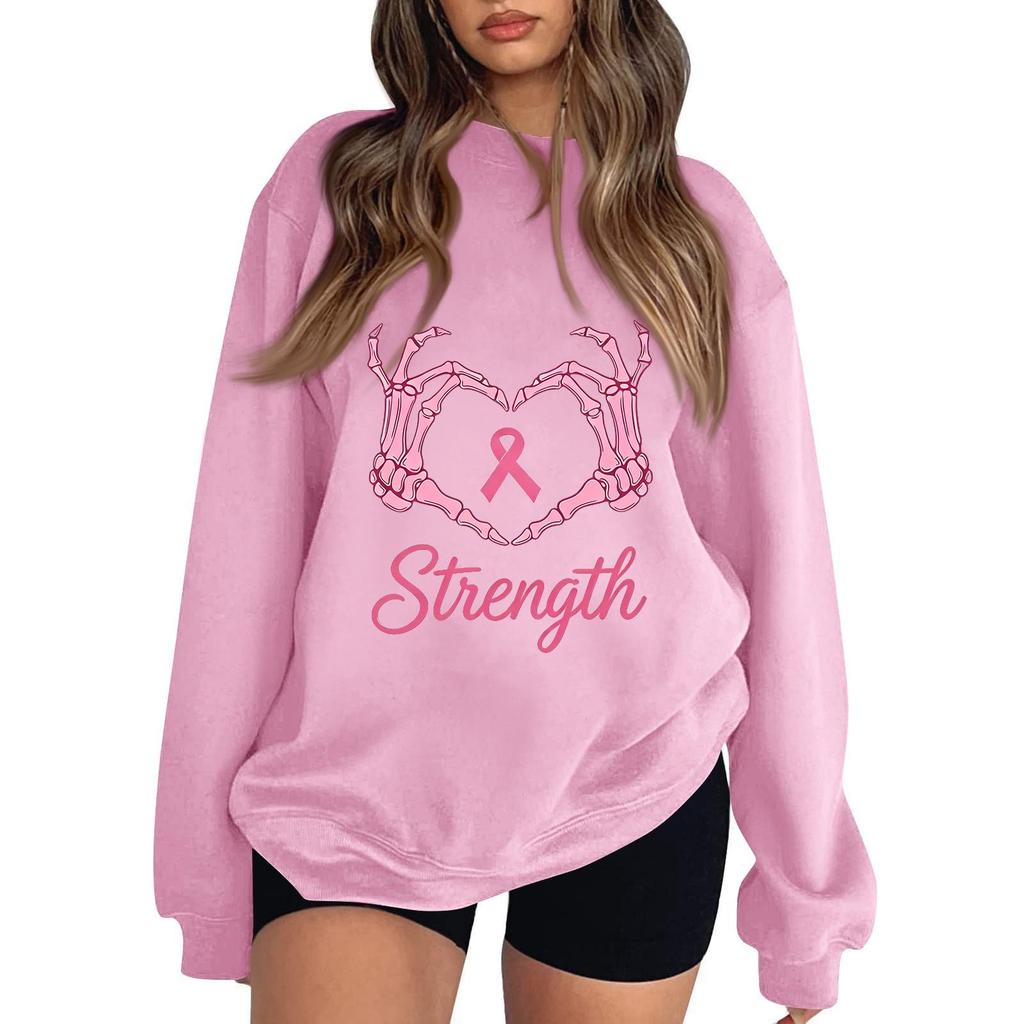 Women's Long Sleeve Neck Printed Pullover Sweatshirt Casual Top