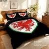Y Ddraig Goch Pattern Bedding uilt Set uilt Cover Pillowcase Home Decoration Birthday Gift (1 * duvet cover + 2 * pillowcase without core)