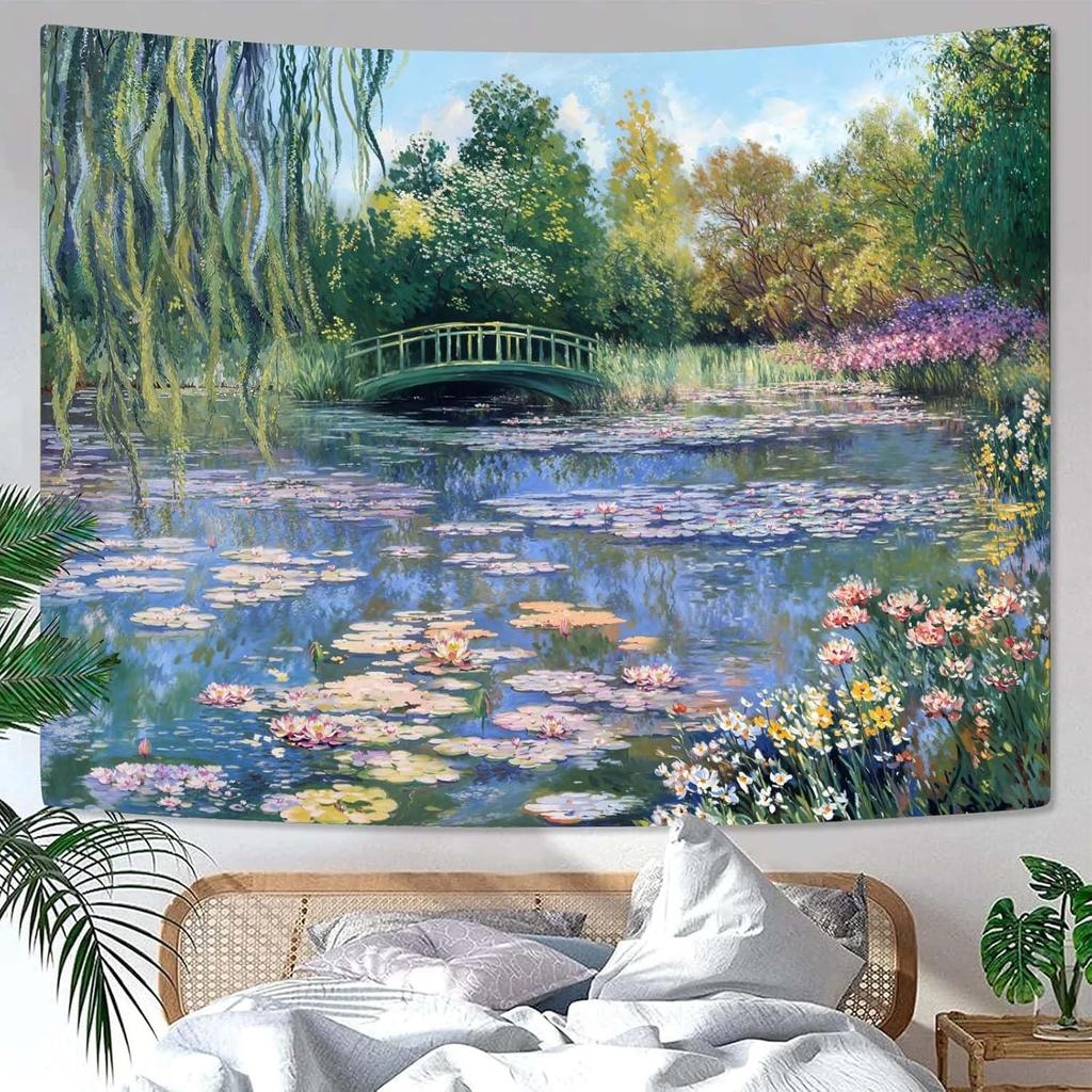 Accnicc Sun and Moon Tapestry for Bedroom Hippie Boho Floral Flower Plant Wall Tapestry Aesthetic Vintage Galaxy Celestial Star