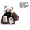3 in 1 Winter Scarf Hat Knitted Windproof Warm Elastic Tiger Pattern Thermal Hat