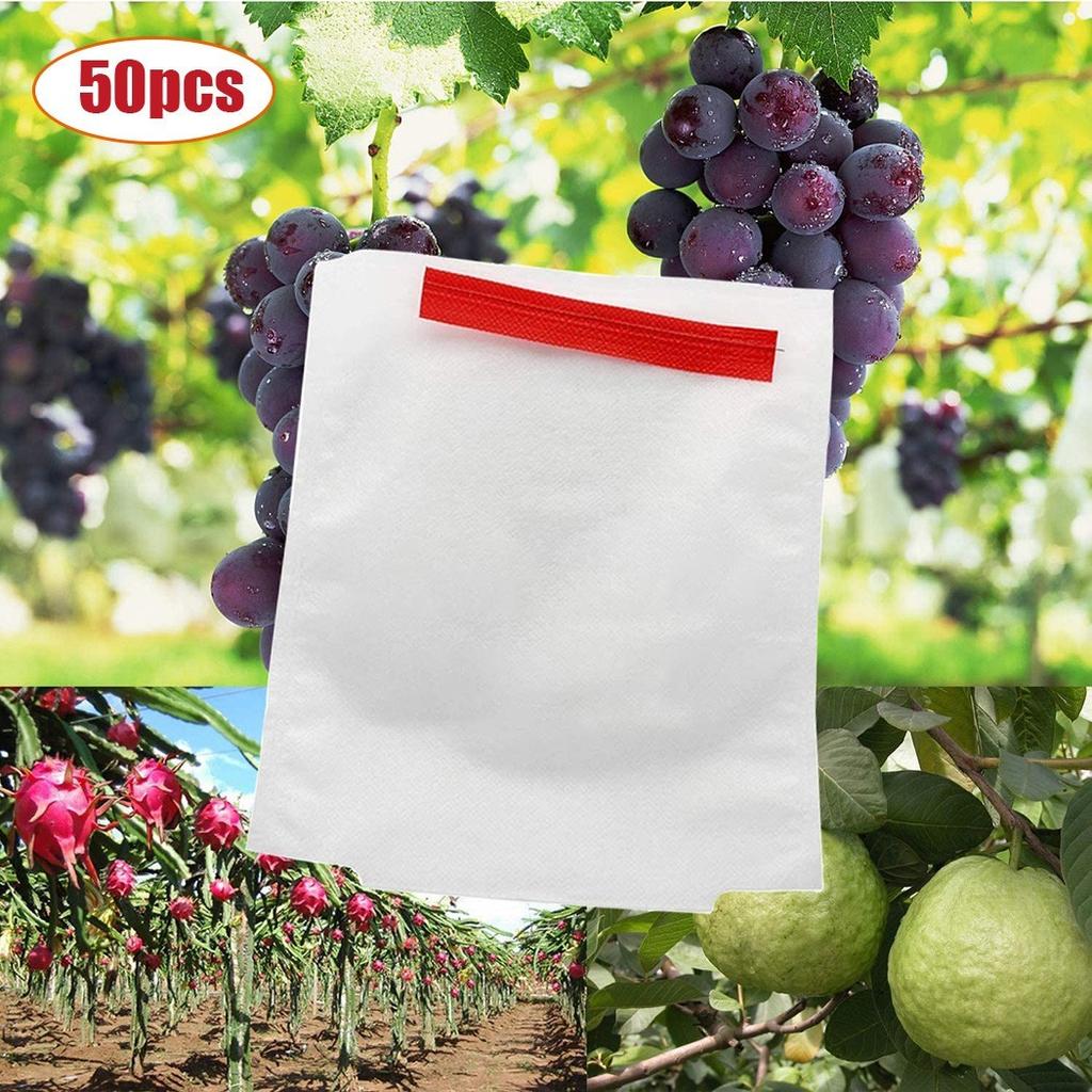 50PCS Garden Plant Fruit Cover Protect Net Mesh Bag Against Ct Bird