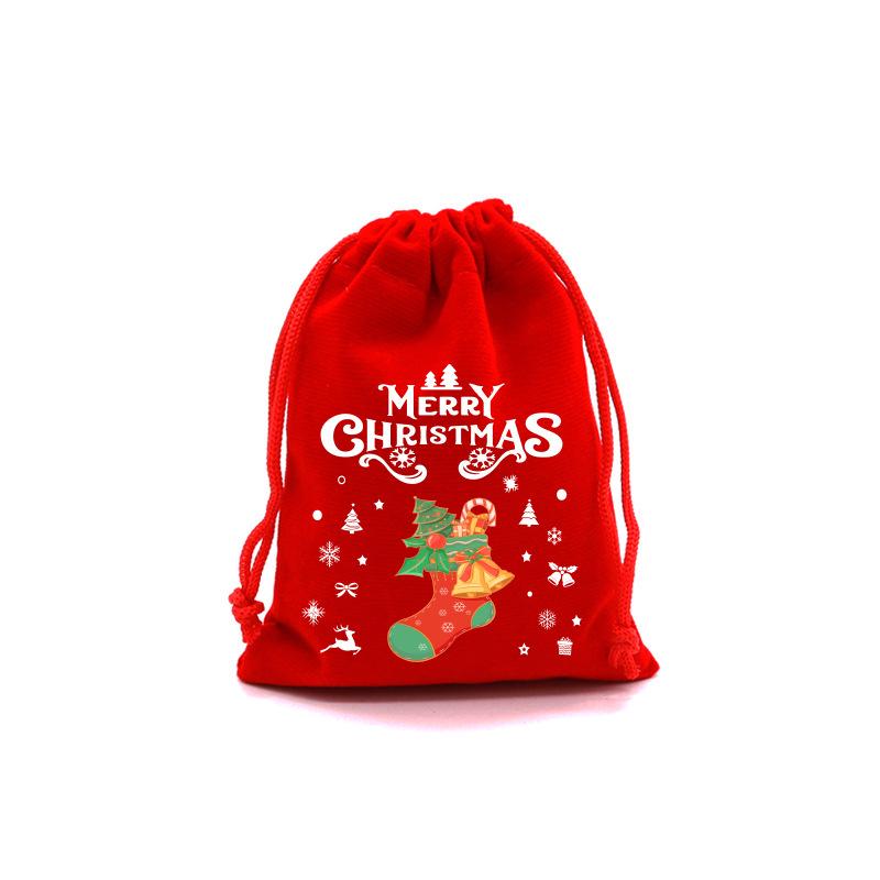 Christmas Candy & Apple Gift Bags - Red Snack Packaging