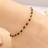 Europe, America, Fashion and Versatile Temperament Ankle Women's Wholesale, Simple Double-layer Ball Glass Bead Anklet