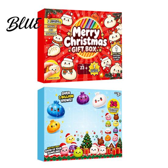 Advent Calendar for with Mini Toy Box Dumplings Squeeze Christmas Party 24-Day Countdown Activity Family