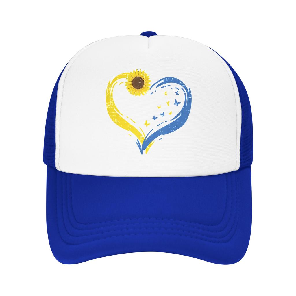 Ukraine Heart Sunflower Butterfly Ukrainian Mesh Baseball Caps Unisex Sun Hat Hat Adjustable Sun Caps Summer Trucker Cap