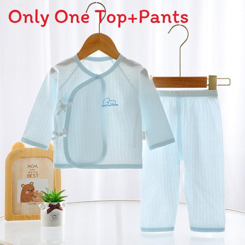 Baby Summer Lightweight Cotton Kimono Set With Antibacterial Feature For Newborns