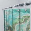 Luxury Bathroom Decor Shower Curtain with Blue Green Marble Print Waterproof Fabric for Home Decoration 72x84 (Blue Marble)