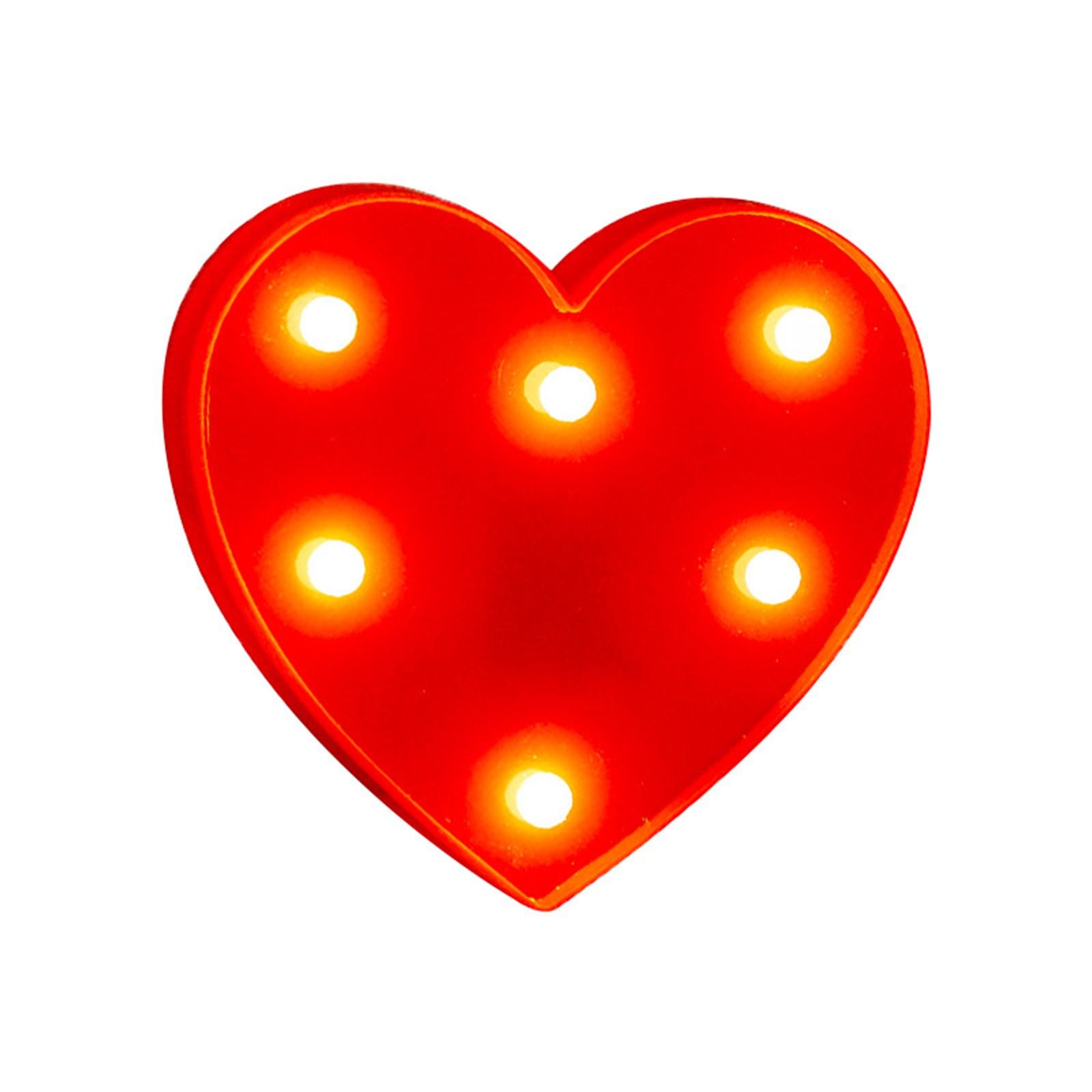 

Heart Shaped LED Decorative Light with Multiple Bulbs Battery Operated for Indoor Use Home Party Decoration One Size красный