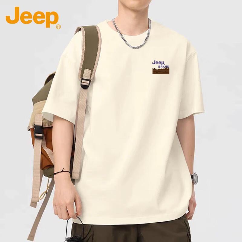 

JEEP Men s Pure Cotton Short Sleeve T-Shirt L