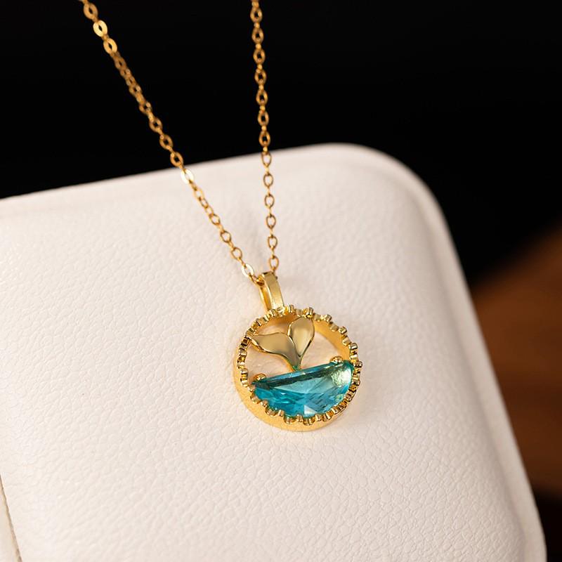 Elegant S925 Sterling Silver Water Drop Necklace - Women's Luxury Niche Design Choker with a Simple, Trendy Style.