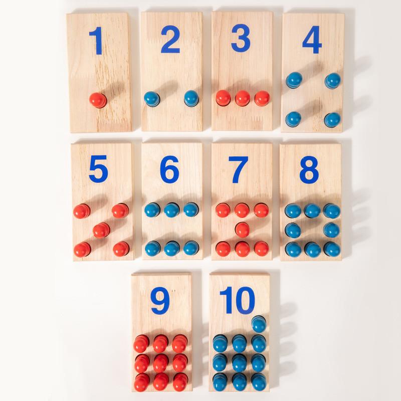 Wooden Educational Kids Counting And Math Game With Number Sticks For Learning