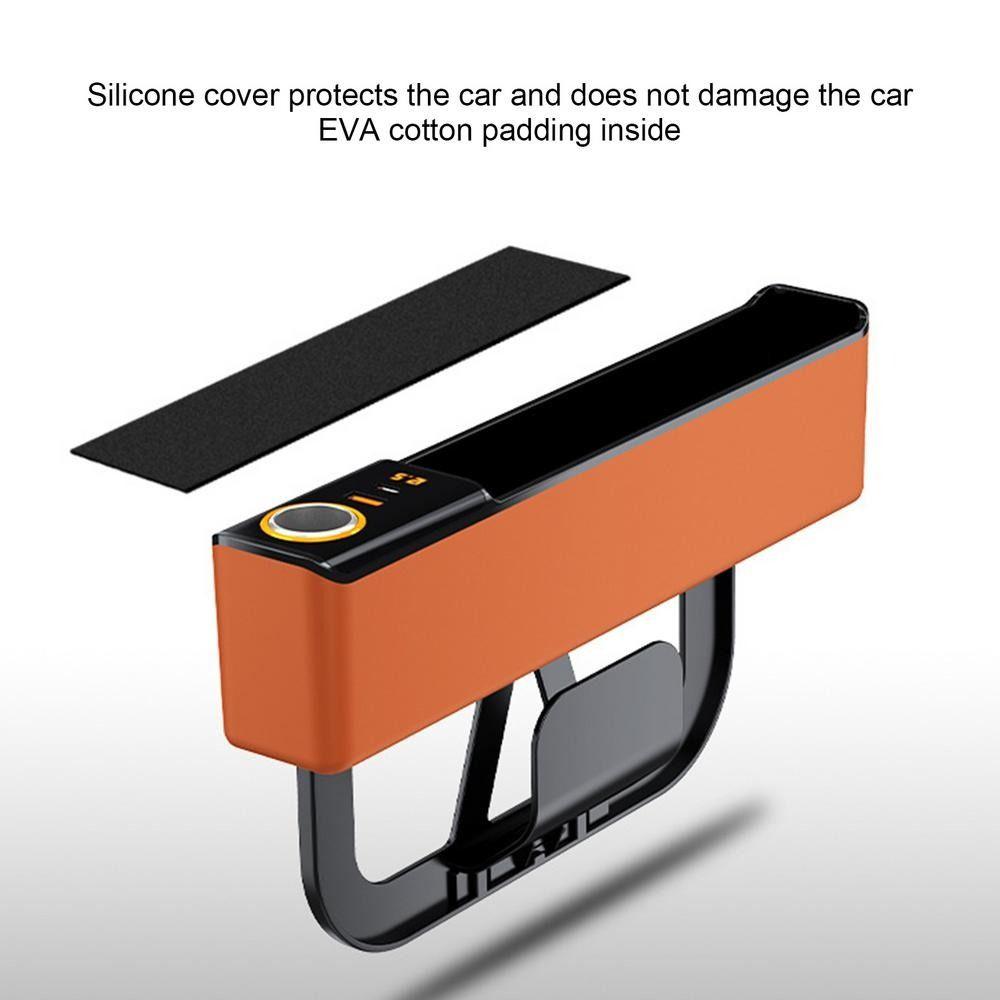 With Charge Port Car Seat Gap Filler Organizer Car Interior Storage Box  Glasses Phones Storage