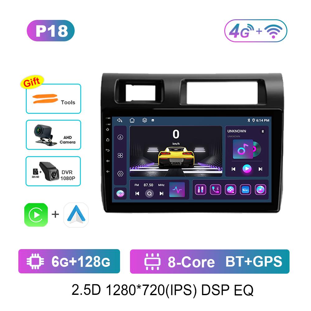 Video Multimedia Player for Toyota Land Cruiser LC 70 Series 2007 - 2020 Android Car WiFi+4G GPS IPS Screen Head Unit DSP Stereo