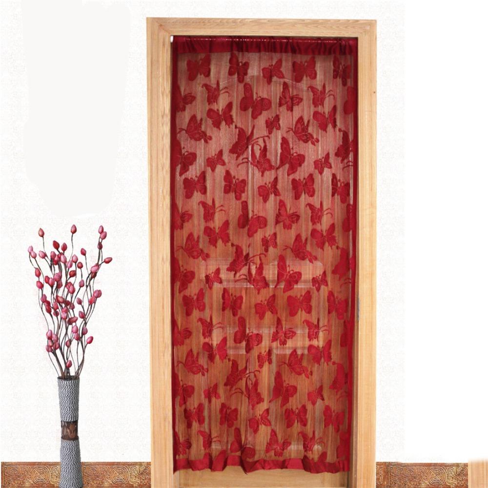 Line Curtain Door Curtain Solid Color Tassel Curtain Butterfly String Curtain Home Decor
