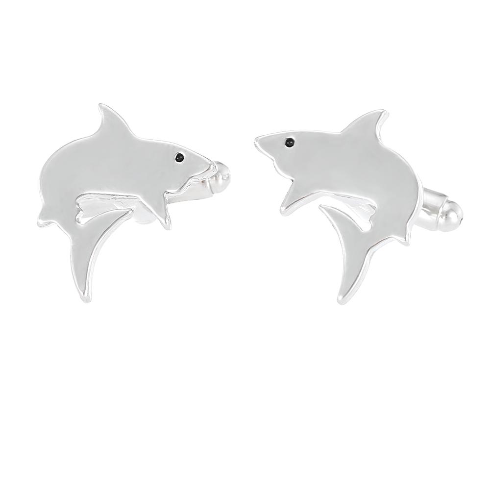 Funny Dolphin Shaped Mens Cufflinks Cute Whale Shark Marine Animal Design Sleeve Button For Suit Shirt Jewelry