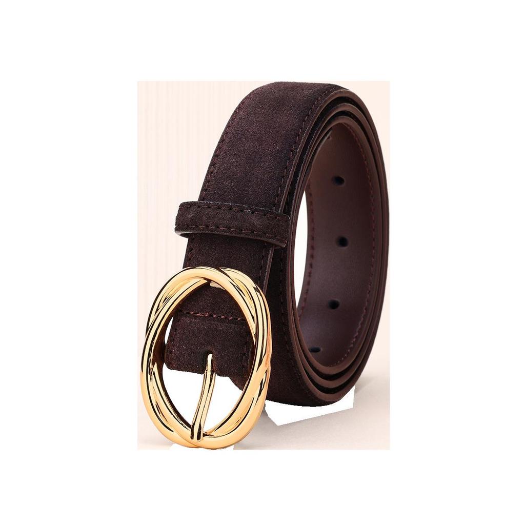 Korean Style Women's Slim Leather Belt with Pin Buckle - Fashionable and Decorative for Jeans