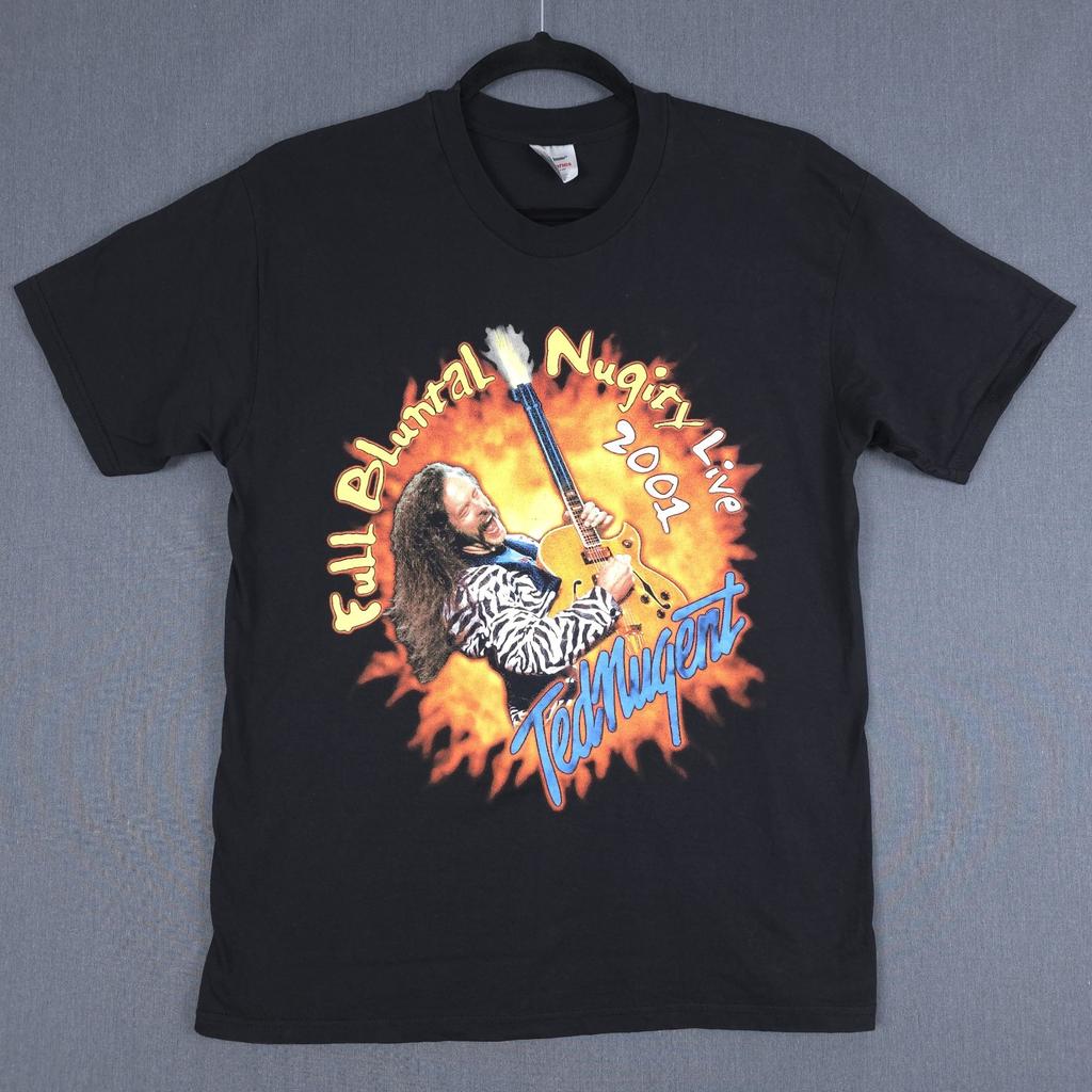 Vintage Ted Nugent Shirt Size Large Black Full Bluntal Nugity Tour Concert 2001 Unisex T-Shirt