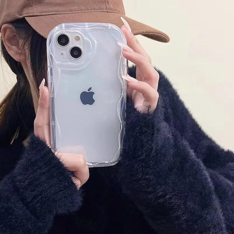 Miękkie etui na telefon Wave do iPhone'a 13 Pro Max etui na iPhone'a 14 11 12 15 Pro Max XR XS Max SE 2020 7 8 Plus odporne na wstrząsy silikonowe etui
