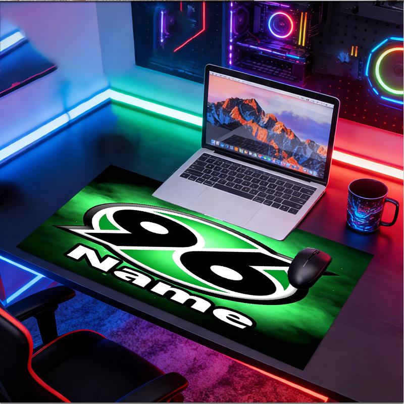 Custom Name Personalized Hannover 96 Football Pattern Mousepad, Laptop PC Desk Mat, Decorative Desk Mat for Home Keyboard Pad Gift