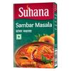 Suhana Sambar Masala 50g Caixa Pacote com 4 Temperos em Pó para Curry do Sul da Índia para Idli Dosa Arroz Sabor Autêntico Mistura