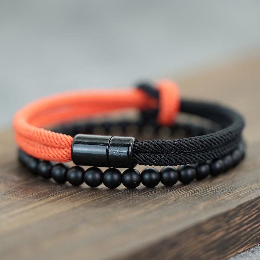 

8 Styles Men Bracelet Set 2Pcs/Pair Grade A 4mm Bicolor Lucky Chinese Knot Cord Chain Braclet Pulseria Hombre Ukrainian Braslet