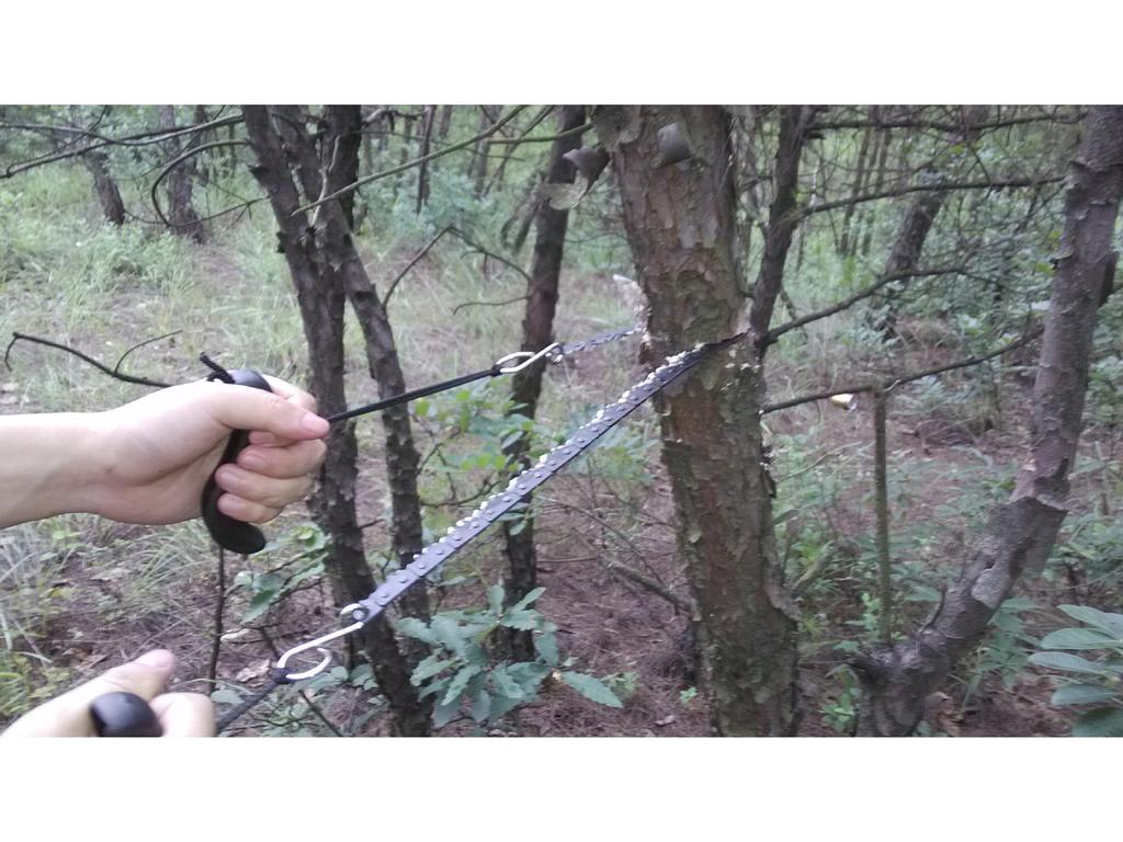 Portable Outdoor Pocket Wire Saw with Plastic Handles - Survival Chainsaw for Camping and Logging