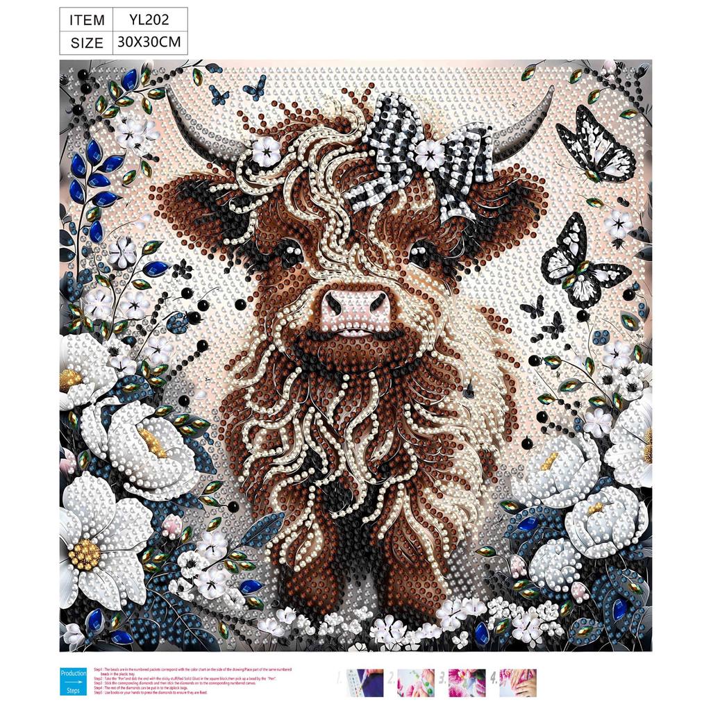 30 * 30 Special-shaped Diamond Painting Full of Diamonds Handmade Sticker Material Package, Diamond Sticker DIY Decorative Painting
