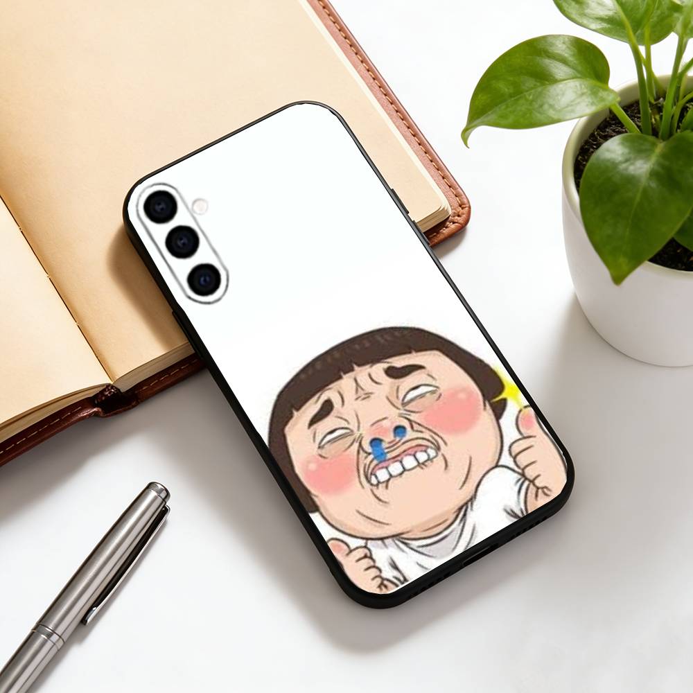 Silly Cartoons Phone Case For Samsung Galaxy A73,A72,A71,A70,A53,A52,A51,Soft Silicone Black Cover